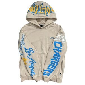The Wild Collective Los‎ Angeles Chargers Cream Sweatshirt Pullover Hoodie READ